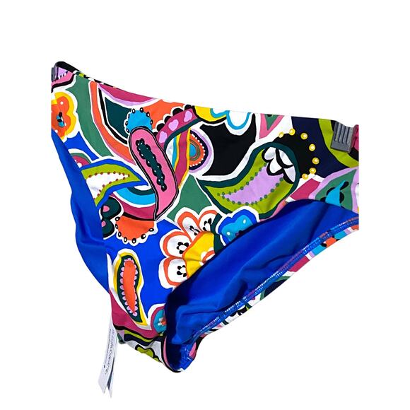 Blue Rod Beattie Bikini Bottom NWT RGBG22934 Colorful Womens 12 Paisely Bright - Picture 2 of 7